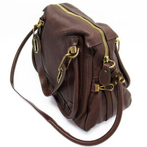 Chloe brown Paraty gold bag shoulder leather handbag